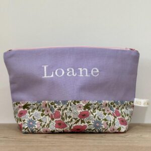 Trousse de toilette bébé naissance avec prénom brodé