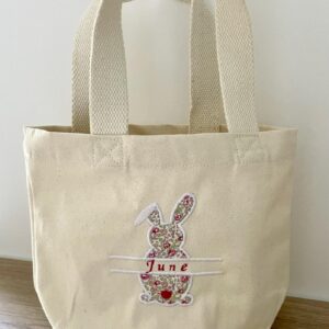 Sac de Pâques lapin personnalisé au prénom