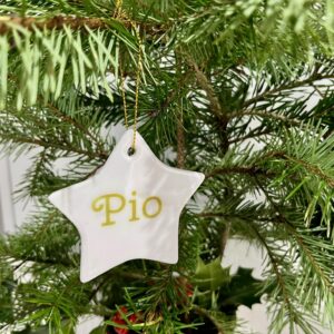 Etoile de Noël céramique personnalisé prénom