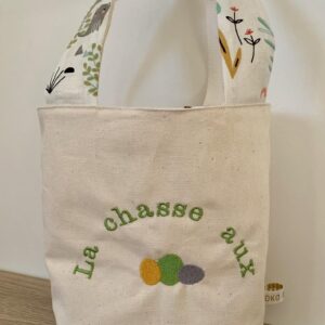 Sac de Pâques lapin personnalisé au prénom