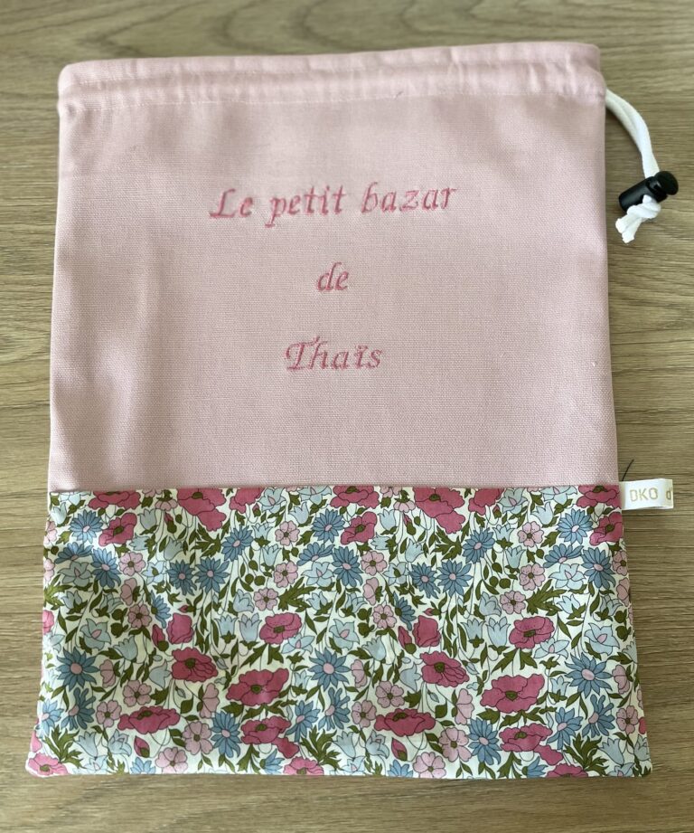 Sac à goûter personnalisé avec pochon en coton — vue alternative